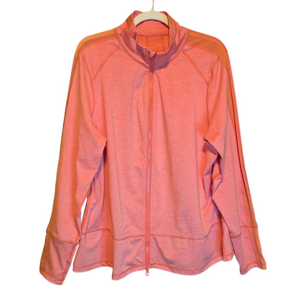 Women's MTA‎ Sport Coral Long Sleeve Jacket with Thumb Holes 2X